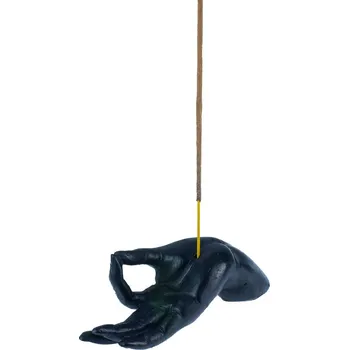 Čajovna Stojánek na vonné tyčinky Ruka – černá, Sittar.cz