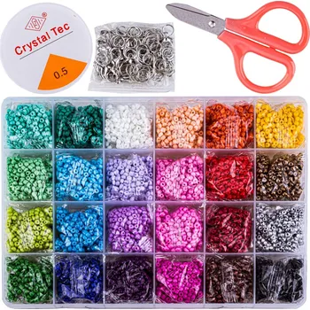 Dětské navlékací korálky SADA NA VÝROBU ŠPERKŮ NÁRAMKŮ KORÁLKY