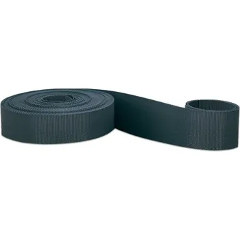 Příslušenství pro plot Tkaný textilní pás - granitově šedý, 4,75cm x 50m (Tkaný textilní výplet, granitově šedý, RAL 7026, rozměr 4,75cm x 50m)