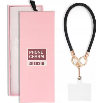 Černá gumová šňůrka na telefon na zápěstí / ruku | Phone Charm | Quick Jeans