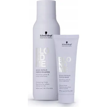 Šampon Schwarzkopf BlondMe Bond Repair Purple šampon 300 ml + maska 50 ml DÁREK