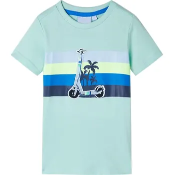 Chlapecké tričko vidaXL Dětské tričko světle 116 [11926] Barva: Mátová