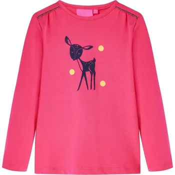 Chlapecké tričko vidaXL Dětské tričko s dlouhým rukávem jasně 104 [13525] Barva: Růžová