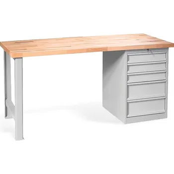 Dílenský stůl Pracovní stůl s 5 zásuvkami, 1500 mm #08 UNIBENCH S CD5