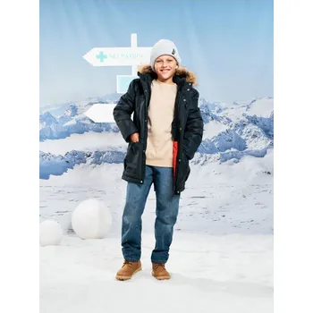 Chlapecká bunda Sinsay - Zateplená bunda s kapucí - námořnická modrá - 465FC-59X - 465FC-59X-146