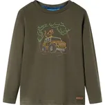 vidaXL Dětské tričko s dlouhým rukávem 128 [13027] Barva: Khaki