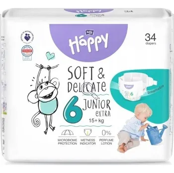 jednorázová plena Bella Baby Happy Soft&Delicate velikost 6 34 Plenky ks
