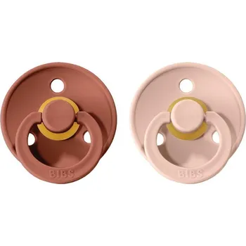 dudlíky Dudlík Bibs Colour dudlík z přírodního kaučuku 2 ks Woodchuck / Blush - velikost 3 (18m.+)