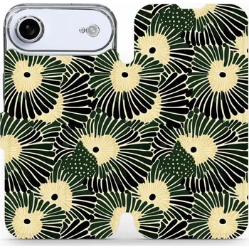 Pouzdro na mobilní telefon Flipové pouzdro Mobiwear - Apple iPhone Air - VA44S Zelené okvětí (Knížkové flip pouzdro, obal, kryt na mobil Apple iPhone Air - VA44S Zelené okvětí, materiál Umělá kůže + TPU - ochrana 360°, stojánek, silikonová vanička, magnetické zavírání)