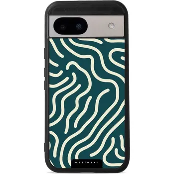 Pouzdro na mobilní telefon Lesklý kryt Mobiwear Glossy - Google Pixel 8A - GA61G Béžové linky (Prémiové lesklé pouzdro, obal, kryt Mobiwear Glossy na mobil Google Pixel 8A - GA61G Béžové linky, materiál Plast + TPU silikon - krytí po všech stranách, neošoupatelný potisk, tenké)