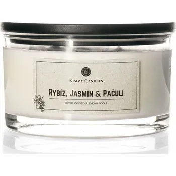 Svíčka KimmyCandles.cz Sójová svíčka Rybíz, Jasmín & Pačuli (3 knoty)-ve výrobě dodáni 5-15dnu