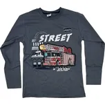 Zeyrek Chlapecké šedé blikající tričko s dlouhým rukávem STREET Barva: Šedá, Velikost: 146