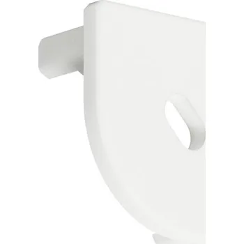 Příslušenství pro LED osvětlení Záslepka s otvorem KLUŚ 45-PLUS-R-OTW pro LED hliníkové profily bílá