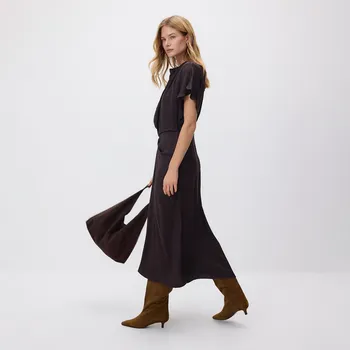 Dámské šaty Reserved - Vzorované maxi šaty - hnědá - 284HU-88X - 284HU-88X-XS