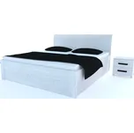 Postelia IBIZA Buk postel s úložným prostorem 180x200cm - Dřevěná postel z masivu, bukové dvoulůžko o šíři masivu 4 cm