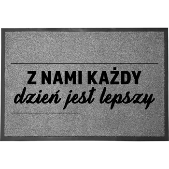 Rohožka ŠEDÁ VSTUPNÍ ROHOŽKA DO DOMU DEKORATIVNÍ DÁREK LEPŠÍ DEN 60X40
