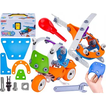 ostatní stavebnice STAVEBNÍ STAVEBNICE VOZIDLA 5 V 1 VRTULNÍK AUTO