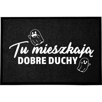 Rohožka ČERNÁ VSTUPNÍ ROHOŽKA DO DOMU DEKORATIVNÍ DÁREK DOBŘÍ DUCHOVÉ 60X40