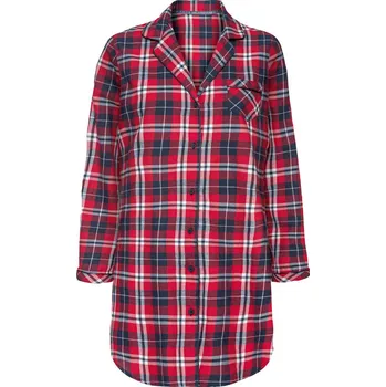 Dámské noční prádlo esmara® Dámská flanelová noční košile (kostka/červená, M (40/42))