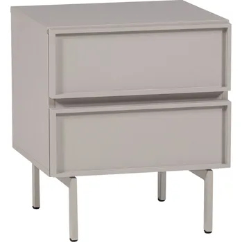 Noční stolek WOOOD Světle šedý noční stolek Tours 45 x 42 cm