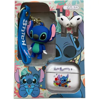 Sluchátka Bezdrátová sluchátka Stitch gumový přívěsek