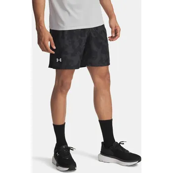 Pánské kraťasy Pánské kraťasy Under Armour UA LAUNCH 7'' PRINT SHORTS-GRY Velikost: L