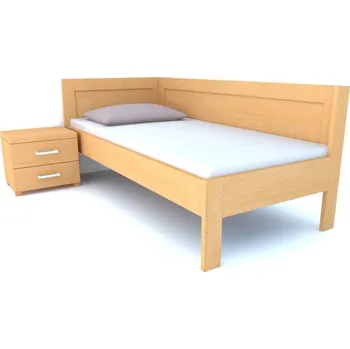 Postel Postel Postelia TRIO do L, 80x200 cm, buk - Dřevěné jednolůžko z bukového masivu
