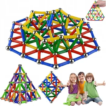 ostatní stavebnice STAVEBNICE STAVEBNICE PRO DĚTI - VELKÉ MAGNETICKÉ KOSTKY, 206 dílů