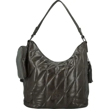 Stylová dámská koženková kabelka na rameno Coveri Maricel, tmavě šedá