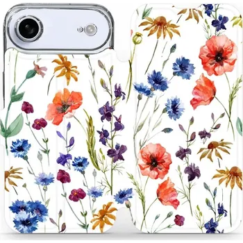 Pouzdro na mobilní telefon Flipové pouzdro Mobiwear - Apple iPhone Air - MP04S Luční kvítí (Knížkové flip pouzdro, obal, kryt na mobil Apple iPhone Air - MP04S Luční kvítí, materiál Umělá kůže + TPU - ochrana 360°, stojánek, silikonová vanička, magnetické zavírání)