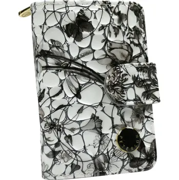 Peněženka Módní dámská kožená peněženka Peterson Inesa, černo-bílá