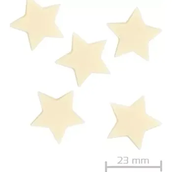 Jedlá dekorace na dort Barbara Luijckx – Čokoládová dekorace Hvězdičky bílé 30 ks