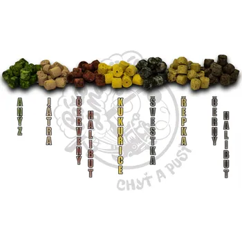 Pára z navijáku Eko pelety s dírou 10 kg, pr. 18 mm - halibut červený