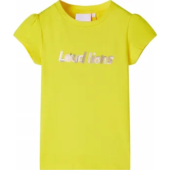 Chlapecké tričko vidaXL Dětské tričko s nabíranými rukávy 140 [10643] Barva: Žlutá