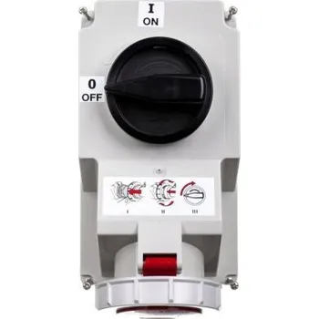 Elektrická zásuvka Elektrická Zásuvka hermetická Pce červená