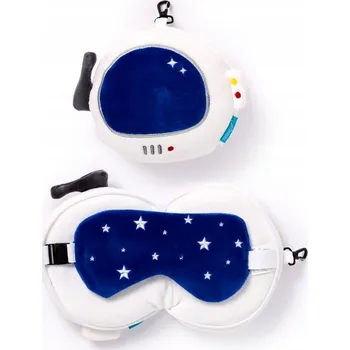 Polštář Plyšový cestovní polštář a potápěčské brýle na oči Kosmický Kadet
