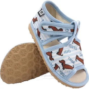 Chlapecké bačkory Dětské inovativní pantofle RAK 100014-4 Jezevčík modrý - vel. 26