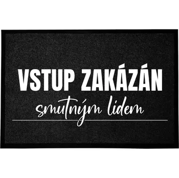 Kokosová rohožka černá vstupní do domu Veselý Dárek Pro morouse