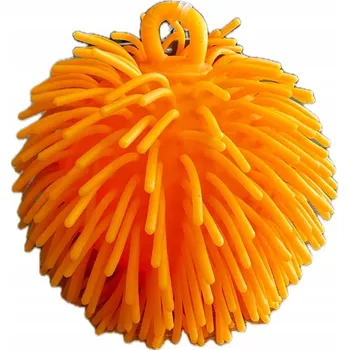 Hračka pro psa Elefun Huňatý Gumový Míček Protahuj a Mačkej Oranžový 9 Cm