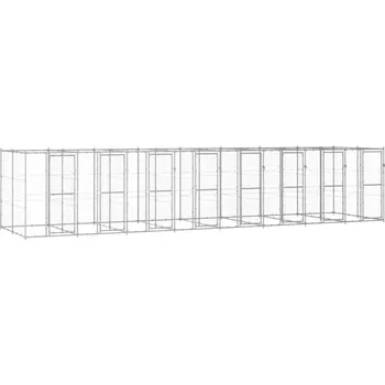 klec pro psa vidaXL Venkovní psí kotec pozinkovaná ocel 19,36 m²