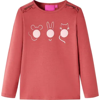 Chlapecké tričko vidaXL Dětské tričko s dlouhým rukávem 104 [13765] Barva: Růžová