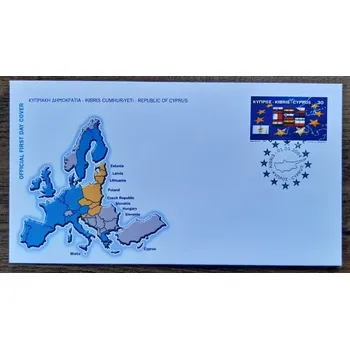 Sběratelství KYPR (ŘECKO) FDC 1033, vstup do EU, r. 2004