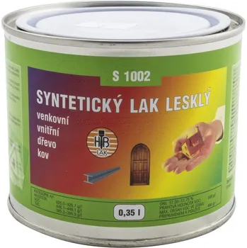 Lak na dřevo HB-Lak S1002 Lesk, transparentní univerzální syntetický lak, lesklý, 350 ml