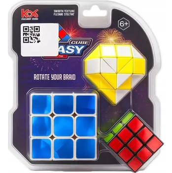 Hlavolam MAGICKÁ KOSTKA PUZZLE HAD LOGICKÁ KOSTKA 3V1 SADA