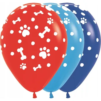 Balónek Balónky Sempertex S potiskem tlapek - Chlapecký mix, 12", 25 ks
