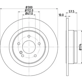 Brzdový kotouč Brzdový kotouč HELLA PAGID 8DD 355 114-211