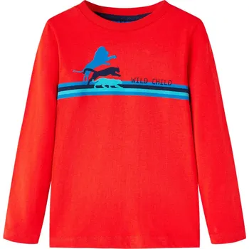 Dětská móda vidaXL Dětské tričko s dlouhým rukávem kobaltově 92 [13294] Barva: Červená
