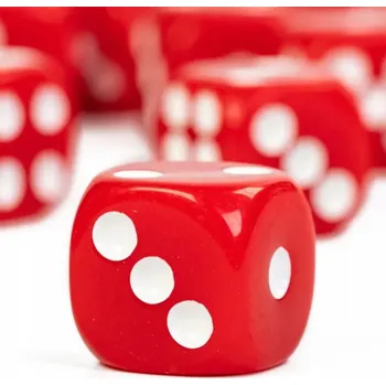 Příslušenství k deskovým hrám Kostky 1 Ks D6 K6 Červená Dice Red Classic RPG D&D MTG Deskové hry