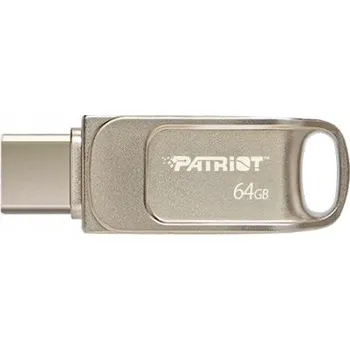 USB flash disk Flash disk Patriot Memory Tab T560 64 GB USB 3.0 a USB-C 3.2, stříbrný