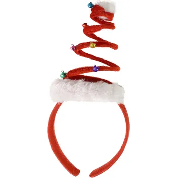 Vánoční dekorace RAPPA Čelenka vánoční červená s rolničkami